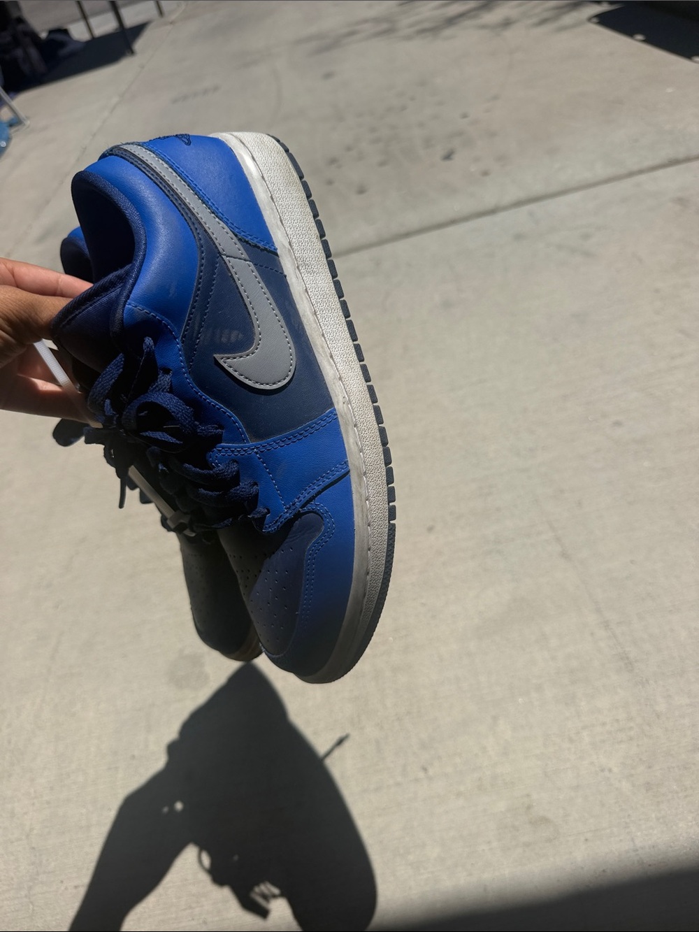 Jordan Low-Top Sneakers in Blue and Grey